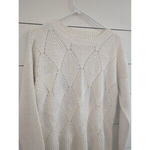 Sonoma women's large sweater medium weight cotton blend spring Easter